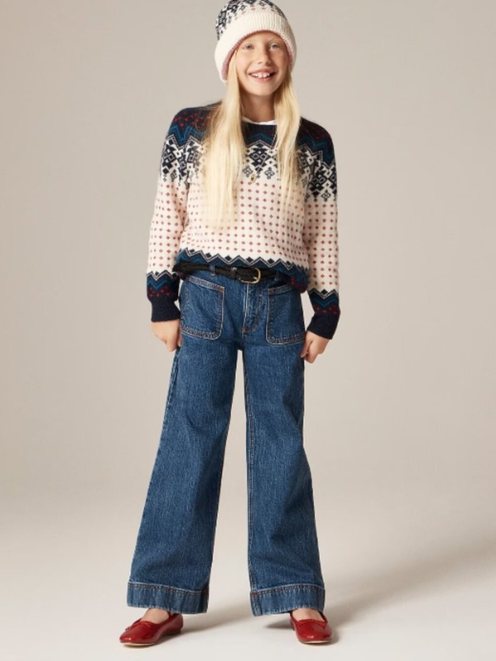 Crewcuts by J.Crew Girls Sailor Wide Leg Jeans — Size 10 — EUC